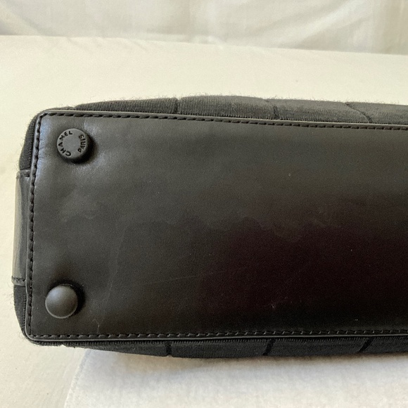 CHANEL Vintage Jersey Square Quilt Shoulder Tote Black - Picture 15 of 15